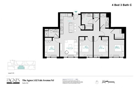 the 4 bed 3 bath c floor plan the residences